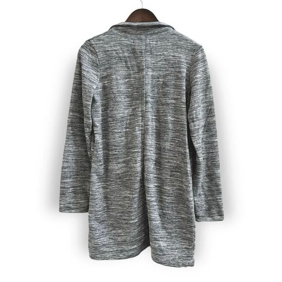 Anthropologie Saturday Sunday Open Front Sweatshirt Cardigan Black White Small - Picture 4 of 13